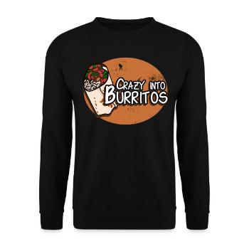Burritos Crazy Burrito - Unisex Sweatshirt - black - Front - Alina (178cm) & Michal (187cm)