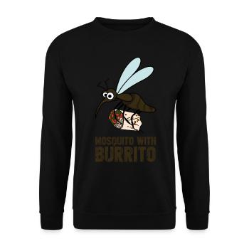 Burritos Mosquito Burrito - Unisex Pullover - Schwarz - Vorne - Alina (178cm) & Michal (187cm)
