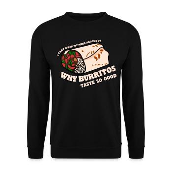 Burrito Burritos Mexican Food - Unisex Sweatshirt - black - Front - Alina (178cm) & Michal (187cm)