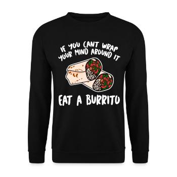 Mexican Food Burrito Burritos - Unisex Sweatshirt - black - Front - Alina (178cm) & Michal (187cm)