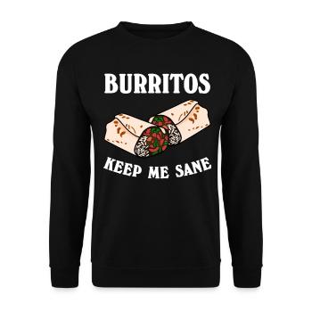 Burrito Joke Burritos - Unisex Sweatshirt - black - Front - Alina (178cm) & Michal (187cm)