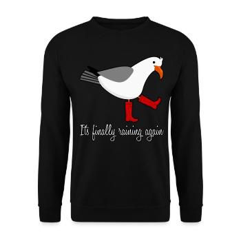 Seagull Rain Boots Gull - Unisex Sweatshirt - black - Front - Alina (178cm) & Michal (187cm)
