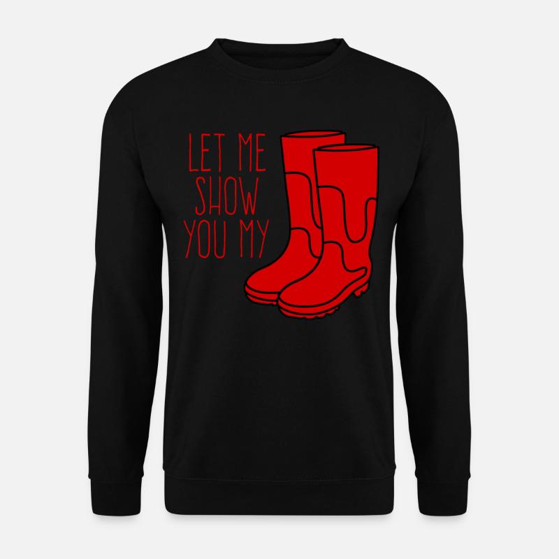 Red Boots Rubber Boots - Unisex Sweatshirt - black