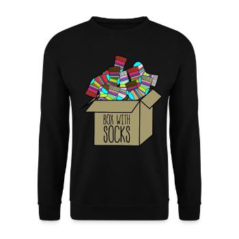 Winter Socks Sock Wool Socks in a Box - Unisex Sweatshirt - black - Front - Alina (178cm) & Michal (187cm)