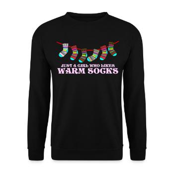 Winter Socks Sock Wool Socks - Unisex Sweatshirt - black - Front - Alina (178cm) & Michal (187cm)