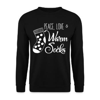 Warm Wool Socks Winter Socks Sock - Unisex Sweatshirt - black - Front - Alina (178cm) & Michal (187cm)