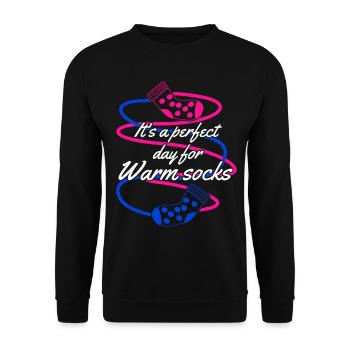 Warm Winter Socks Sock Wool Socks - Unisex Sweatshirt - black - Front - Alina (178cm) & Michal (187cm)