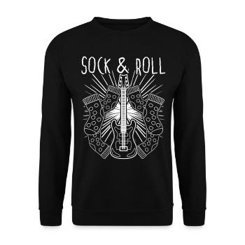 Winter Socks Music Sock Wool Socks - Unisex Sweatshirt - black - Front - Alina (178cm) & Michal (187cm)