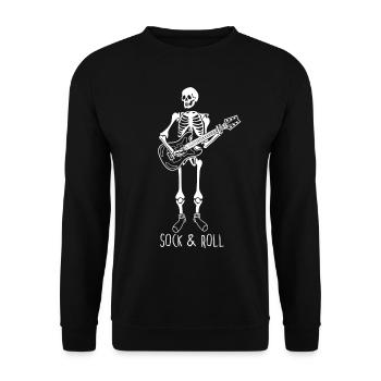Chaussettes d’hiver Guitar Skeleton Chaussettes en laine - Sweat-shirt Unisexe - noir - Devant - Alina (178cm) & Michal (187cm)