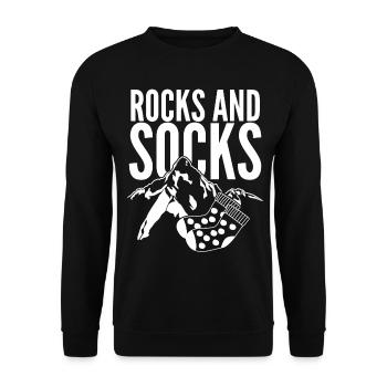 Chaussettes d’hiver Rocks Chaussettes de randonnée en laine - Sweat-shirt Unisexe - noir - Devant - Alina (178cm) & Michal (187cm)