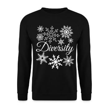 Flocons de neige flocon de neige d’hiver - Sweat-shirt Unisexe - noir - Devant - Alina (178cm) & Michal (187cm)
