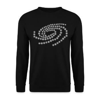 Flocons de neige Galaxy Flocon de neige d’hiver - Sweat-shirt Unisexe - noir - Devant - Alina (178cm) & Michal (187cm)