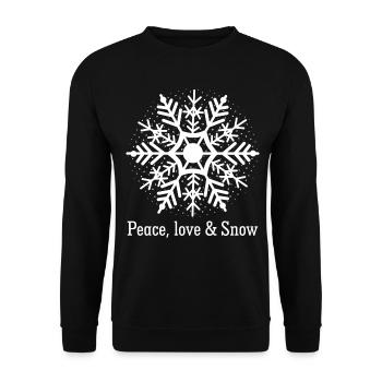 Flocon de neige Flocons de neige Neige - Sweat-shirt Unisexe - noir - Devant - Alina (178cm) & Michal (187cm)