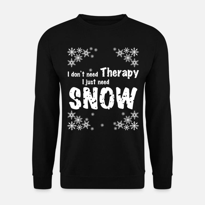 Snowflakes Snow Snowflake - Unisex Pullover - Schwarz
