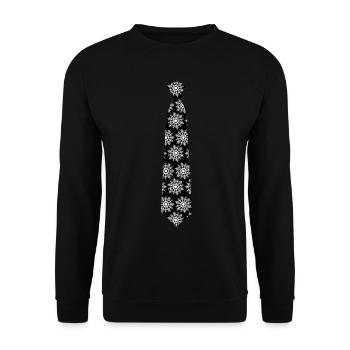 Cravate flocon de neige avec flocons de neige - Sweat-shirt Unisexe - noir - Devant - Alina (178cm) & Michal (187cm)