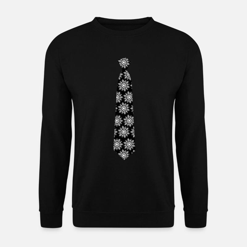 Snowflake Tie with Snowflakes - Unisex Sweatshirt - black