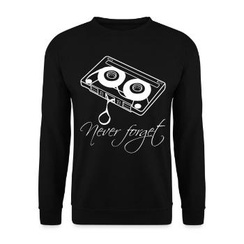 Cassette des années 90 Mixtape des années 80 Cassettes - Sweat-shirt Unisexe - noir - Devant - Alina (178cm) & Michal (187cm)