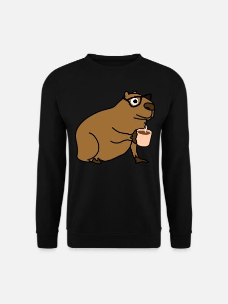 Capybara Coffee Capybaras - Unisex Pullover - Schwarz
