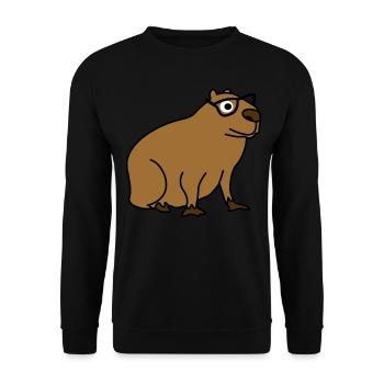 Capybara avec lunettes Nerd Capybaras - Sweat-shirt Unisexe - noir - Devant - Alina (178cm) & Michal (187cm)