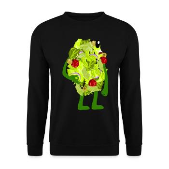 Salades Salades Circle Game Vegan - Sweat-shirt Unisexe - noir - Devant - Alina (178cm) & Michal (187cm)