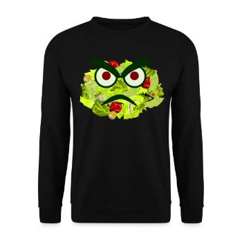 Salad Grumpy Salads Vegan - Unisex Sweatshirt - black - Front - Alina (178cm) & Michal (187cm)