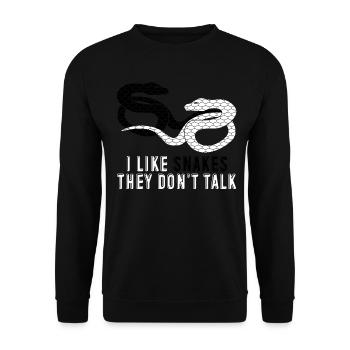 Snakes Snake - Unisex Sweatshirt - black - Front - Alina (178cm) & Michal (187cm)