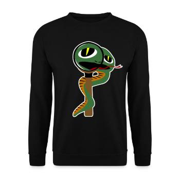 Snake Funny Reptiles Snakes - Unisex Pullover - Schwarz - Vorne - Alina (178cm) & Michal (187cm)