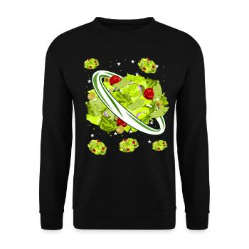Salad Vegetarian Salads Vegan - Unisex Pullover - Schwarz - Vorne - Alina (178cm) & Michal (187cm)