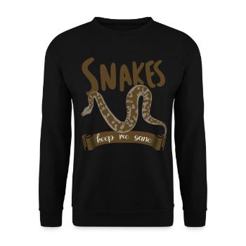 Snake Snakes - Unisex Sweatshirt - black - Front - Alina (178cm) & Michal (187cm)