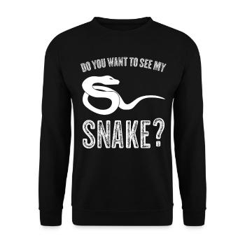 Snake Joke Snakes - Unisex Pullover - Schwarz - Vorne - Alina (178cm) & Michal (187cm)