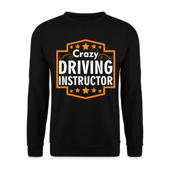 Crazy Driving Instructor Professeur de conduite - Sweat-shirt Unisexe - noir - Devant - Alina (178cm) & Michal (187cm)