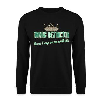 Moniteur d’auto-école Blague Professeur de conduite - Sweat-shirt Unisexe - noir - Devant - Alina (178cm) & Michal (187cm)