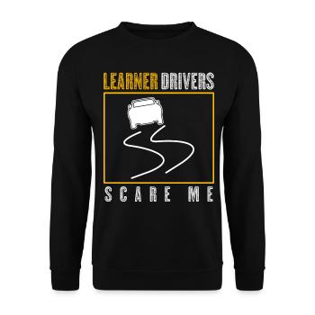Moniteur d’auto-école Apprenti conducteur - Sweat-shirt Unisexe - noir - Devant - Alina (178cm) & Michal (187cm)