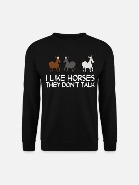 Funny Horses Horse Riding - Unisex Sweatshirt - black