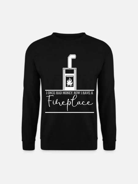 Fireplace Firewood Stove Oven - Unisex Sweatshirt - black