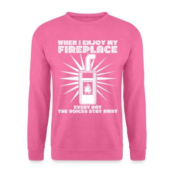 Fireplace Firewood Oven Stove - Unisex Sweatshirt - pink - Front
