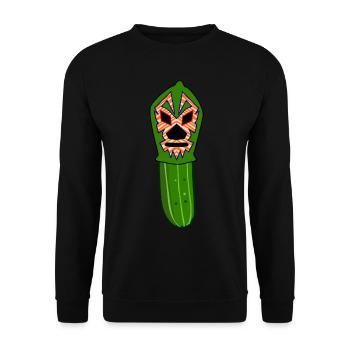 Lucha Libre Concombre Luchador Lutte - Sweat-shirt Unisexe - noir - Devant - Alina (178cm) & Michal (187cm)