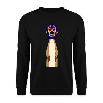 Lucha Libre Merkat Luchador Wrestling - Unisex Pullover - Schwarz - Vorne - Alina (178cm) & Michal (187cm)