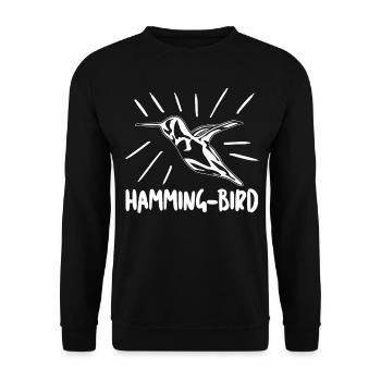 Hummingbird Bacon Ham Hummingbirds - Unisex Pullover - Schwarz - Vorne - Alina (178cm) & Michal (187cm)