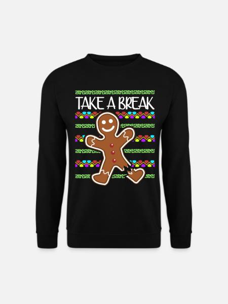 Gingerbread Man Baking - Unisex Sweatshirt - black