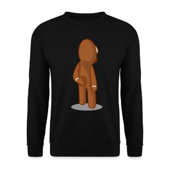 Gingerbread Man Circle Game Baking - Unisex Sweatshirt - black - Front - Alina (178cm) & Michal (187cm)