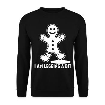 Admin Gamer Lag Gingerbread Man - Unisex Pullover - Schwarz - Vorne - Alina (178cm) & Michal (187cm)