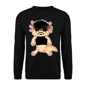 Goth Axolotl Gothique Occulte Grunge - Sweat-shirt Unisexe - noir - Devant - Alina (178cm) & Michal (187cm)