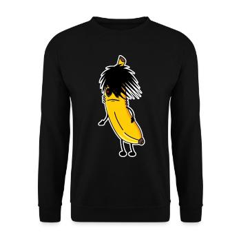 Goth Banane Gothique Occulte Grunge - Sweat-shirt Unisexe - noir - Devant - Alina (178cm) & Michal (187cm)