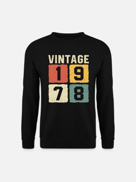 Vintage 1978 Geboren 1978 - Unisex Pullover - Schwarz