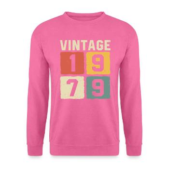 Vintage 1979 Geboren 1979 - Unisex Pullover - Pink - Vorne