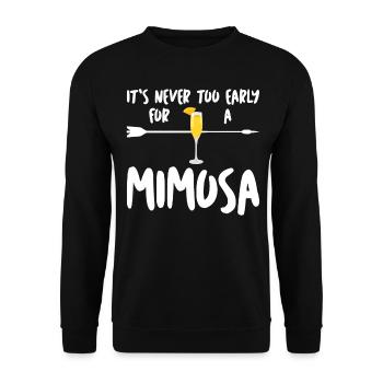 Mimosen Brunch Mimosa - Unisex Pullover - Schwarz - Vorne - Alina (178cm) & Michal (187cm)