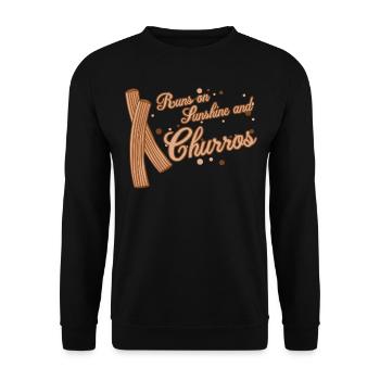 Churros Sunshine Churrería - Sweat-shirt Unisexe - noir - Devant - Alina (178cm) & Michal (187cm)