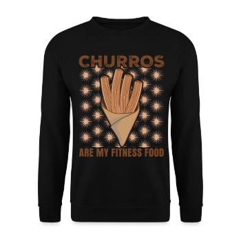 Churros Joke Churrería - Sweat-shirt Unisexe - noir - Devant - Alina (178cm) & Michal (187cm)