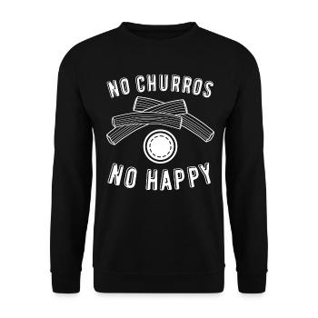 Churros Churrería - Sweat-shirt Unisexe - noir - Devant - Alina (178cm) & Michal (187cm)